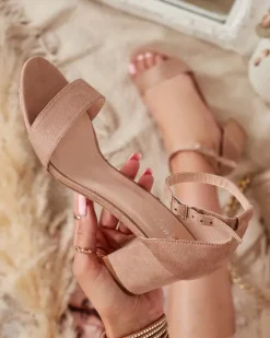 Outlet Sandały damskie na słupku Solefos Buty Na Wielkie Wyjście|Sandały Na Słupku