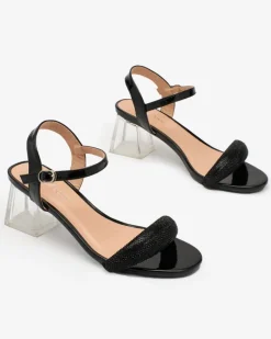 Clearance Sandały damskie na słupku w kolorze m Halenssa Buty Na Wielkie Wyjście|Sandały Na Słupku