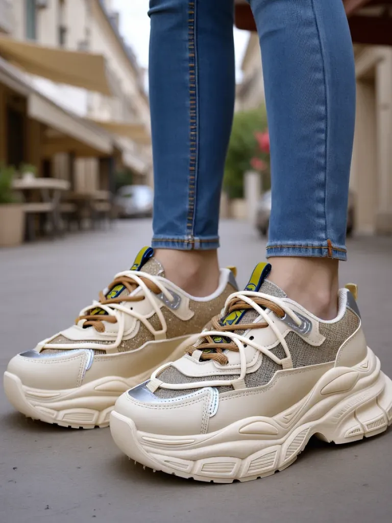 Sneakersy damskie na grubszej podeszwie Teresii Damskie Sneakersy