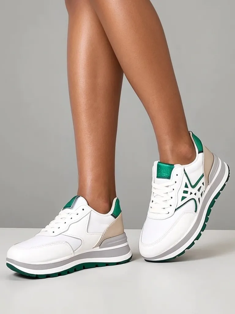 Sneakersy damskie z brokatem Senues Damskie Sneakersy