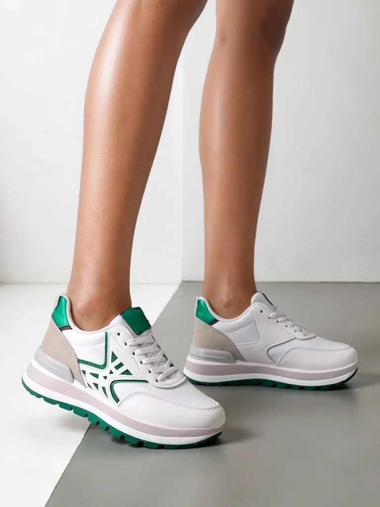 Sneakersy damskie z brokatem Senues Damskie Sneakersy