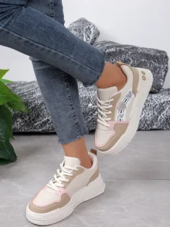 Best Sneakersy damskie z brokatem Samoles Damskie Sneakersy