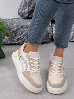 Best Sneakersy damskie z brokatem Samoles Damskie Sneakersy