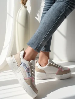 Best Sneakersy damskie z brokatem Samoles Damskie Sneakersy