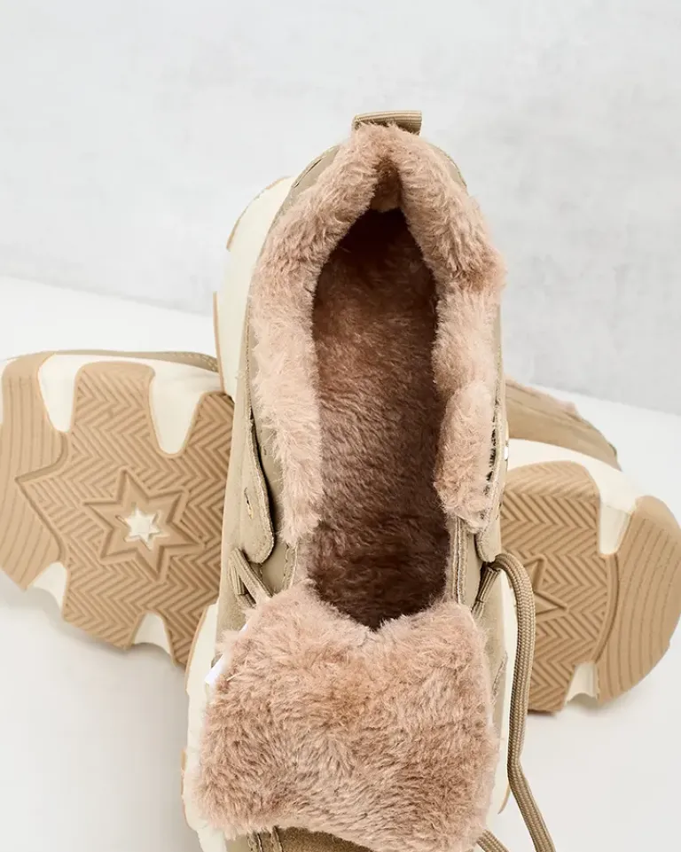 Sneakersy damskie z ociepleniem Aronni Damskie Ocieplane|Sneakersy