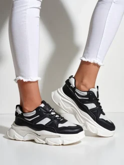 Outlet Sneakersy damskie na grubszej podeszwie Lesalli Damskie Sneakersy