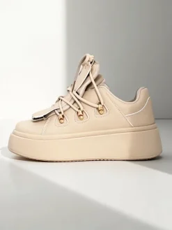 Sneakersy damskie z ozdobnym językiem Domatories Damskie Sneakersy