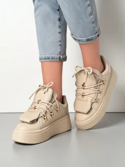 Sneakersy damskie z ozdobnym językiem Domatories Damskie Sneakersy