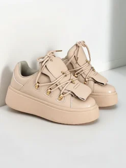 Sneakersy damskie z ozdobnym językiem Domatories Damskie Sneakersy