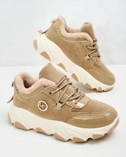 Hot Sneakersy damskie z ociepleniem Caroz Damskie Ocieplane|Sneakersy