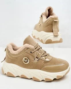 Hot Sneakersy damskie z ociepleniem Caroz Damskie Ocieplane|Sneakersy