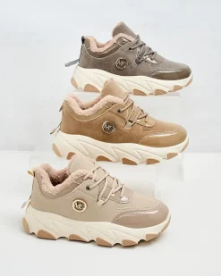 Hot Sneakersy damskie z ociepleniem Caroz Damskie Ocieplane|Sneakersy