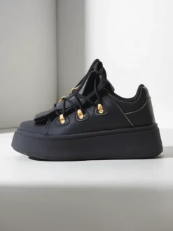 Outlet Sneakersy damskie z ozdobnym językiem Domatories Damskie Sneakersy