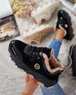 Outlet Sneakersy damskie z ociepleniem Caroz Damskie Ocieplane|Sneakersy