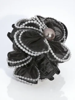 Outlet Spinka do włosów z perłami i kwiatem z tiulu Damskie Akcesoria Do Włosów