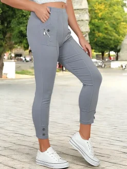 Sale Spodnie damskie materiałowe PLUS SIZE Spodnie Materiałowe