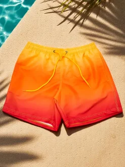 Clearance Sportowe męskie krótkie spodenki ombre z ochronną siateczką Spodnie