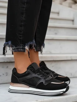 Sale Sportowe sneakersy damskie na platformie Erixo Damskie Sneakersy