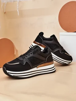 Sale Sportowe sneakersy damskie na platformie Erixo Damskie Sneakersy