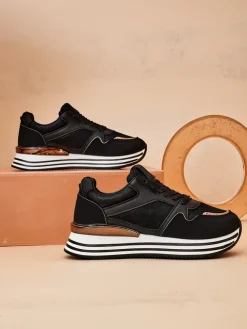 Sale Sportowe sneakersy damskie na platformie Erixo Damskie Sneakersy