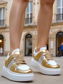 Discount Sportowe sneakersy damskie na platformie Gevigos Damskie Sneakersy