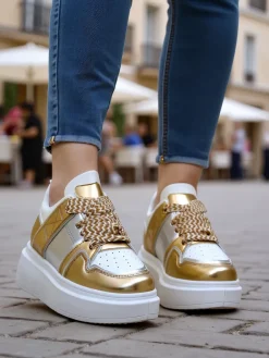 Discount Sportowe sneakersy damskie na platformie Gevigos Damskie Sneakersy