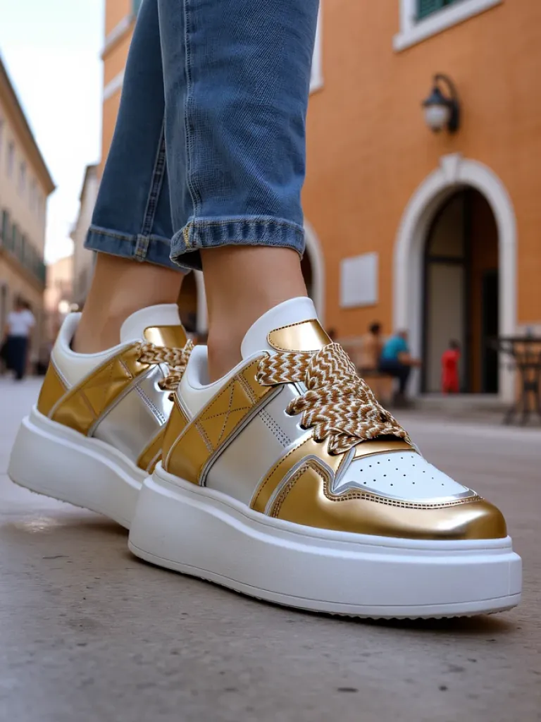 Discount Sportowe sneakersy damskie na platformie Gevigos Damskie Sneakersy