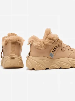 Hot Sportowe sneakersy damskie z futerkiem Nonuas Damskie Śniegowce|Ocieplane