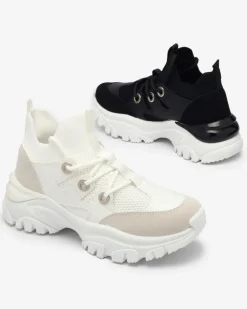 Hot Sportowe sneakersy damskie w kolorze czarno Hasola Damskie Bieganie, Ćwiczenia I Trening|Sneakersy