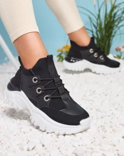 Hot Sportowe sneakersy damskie w kolorze czarno Hasola Damskie Bieganie, Ćwiczenia I Trening|Sneakersy