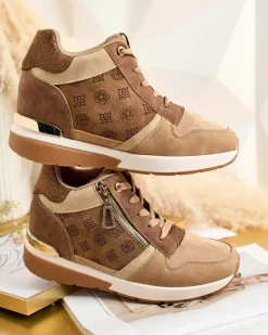 Sportowe sneakersy damskie z ukrytym koturnem Perotta Damskie Sneakersy