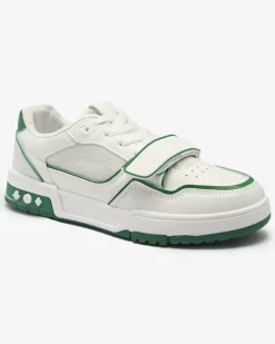 Sale Sportowe sneakersy damskie w biało- m kolorze Xirrat Damskie Sneakersy