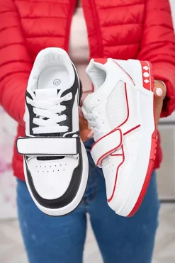 Sale Sportowe sneakersy damskie w biało- m kolorze Xirrat Damskie Sneakersy