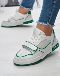 Sale Sportowe sneakersy damskie w biało- m kolorze Xirrat Damskie Sneakersy