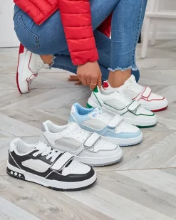Sale Sportowe sneakersy damskie w biało- m kolorze Xirrat Damskie Sneakersy