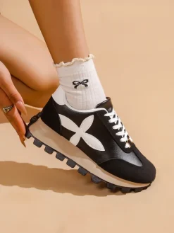 Online Sportowe sneakersy damskie na grubszej podeszwie Aloqa Damskie Sneakersy