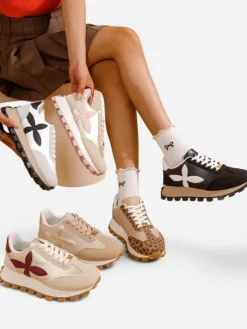 Online Sportowe sneakersy damskie na grubszej podeszwie Aloqa Damskie Sneakersy