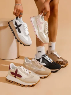 Online Sportowe sneakersy damskie na grubszej podeszwie Aloqa Damskie Sneakersy