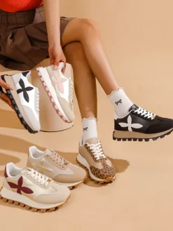 Online Sportowe sneakersy damskie na grubszej podeszwie Aloqa Damskie Sneakersy