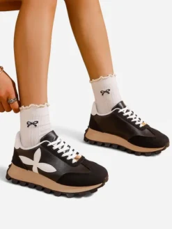 Online Sportowe sneakersy damskie na grubszej podeszwie Aloqa Damskie Sneakersy