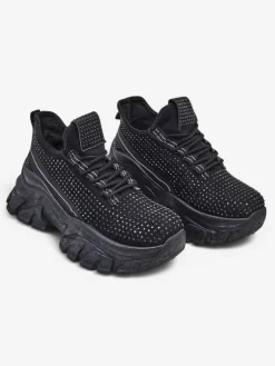 New Sportowe sneakersy damskie z cyrkoniami Blysco Damskie Sneakersy