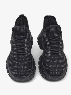 New Sportowe sneakersy damskie z cyrkoniami Blysco Damskie Sneakersy