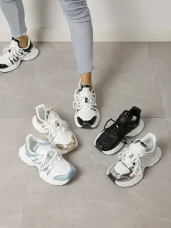 Sportowe sneakersy damskie na grubszej podeszwie Onve Damskie Sneakersy