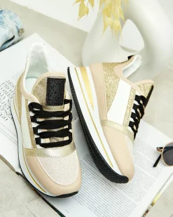 Best Sportowe sneakersy damskie na koturnie Abitta Damskie Sneakersy