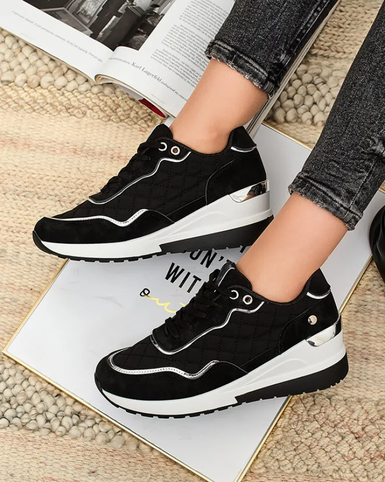 Best Sportowe sneakersy damskie na koturnie Lololi Damskie Sneakersy