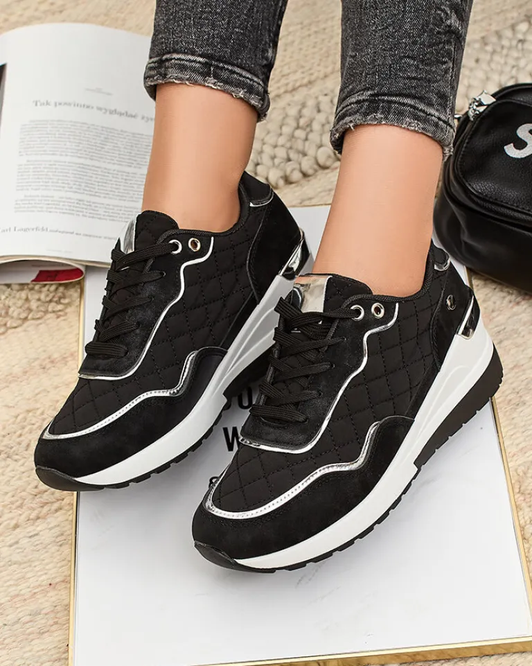 Best Sportowe sneakersy damskie na koturnie Lololi Damskie Sneakersy