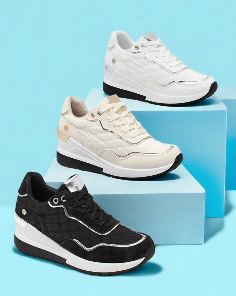 Best Sportowe sneakersy damskie na koturnie Lololi Damskie Sneakersy