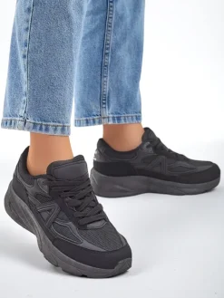 Hot Sportowe sneakersy damskie na grubszej podeszwie Moderax Damskie Sneakersy