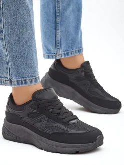 Hot Sportowe sneakersy damskie na grubszej podeszwie Moderax Damskie Sneakersy