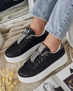 Online Sportowe sneakersy damskie z cyrkoniami Jocix Damskie Sneakersy